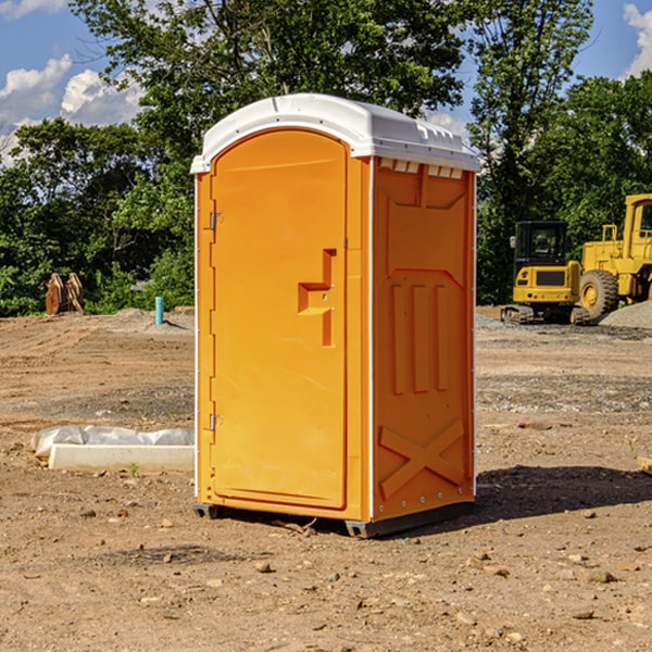 how often are the portable restrooms cleaned and serviced during a rental period in Mapleview Minnesota